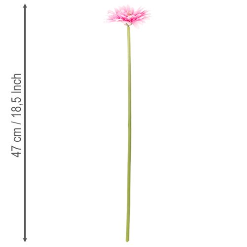 Künstliche Blumen Gerbera Garten Kunstblumen Rosa 47cm 6St | Floristik24.de