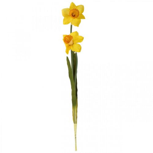 Floristik24 Künstliche Narzissen Seidenblumen Gelb 2 Blüten 61cm