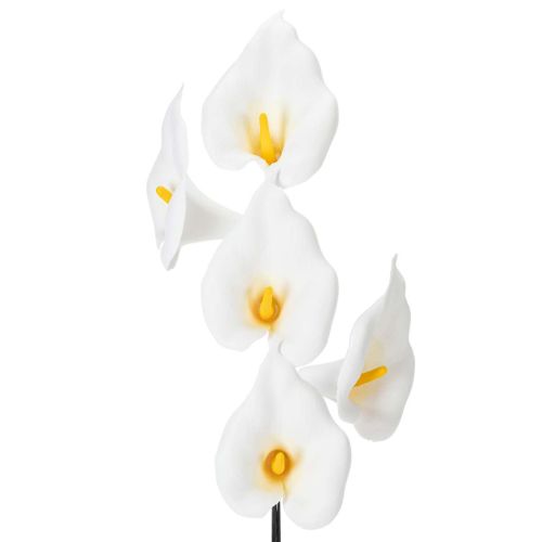 Kunstblume Calla mit gelbem Stempel Dekorative Blüten 35cm 10St