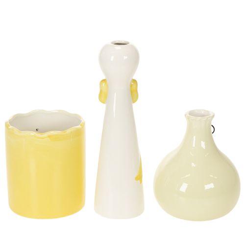 Figur Ente mit Brille Keramik als fröhliche Frühlings- und Sommerdeko 25cm 3St | Floristik24.de