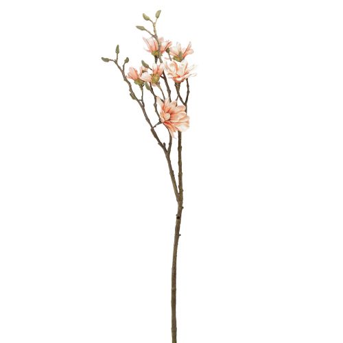 Floristik24 Magnolienzweig mit 6 Blüten Magnolie künstlich Lachs 84cm