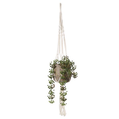 Artikel Makramee Blumenampel Für Topf Ø18–19cm Creme H85cm