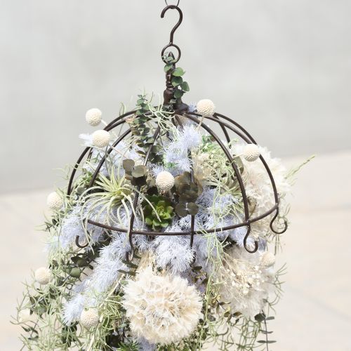 Floristik24 Metallkrone zum Hängen Rostbraun Ø31cm H31cm