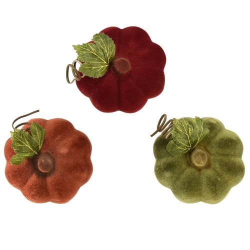 Artikel Mini-Kürbis Deko beflockt – Sortiert in Herbstfarben 9,5cm 3 St