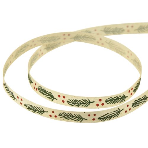 Floristik24 Nachhaltiges Kräuselband Geschenkband Weihnachten mit Tannengrün 10mm 100m