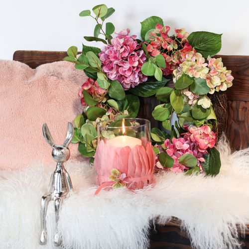 Floristik24 Osterhase Kantenhocker Metall Hase klein Silber 9×9×21cm