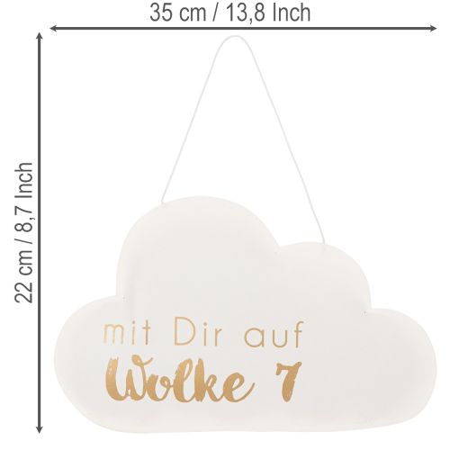 Papierdeko „Wolke 7“ zum Hängen 35cm x 22cm 2St | Floristik24.de