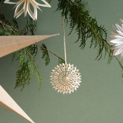 Artikel Papierstern Weiß Christbaumschmuck Hängedeko Ø10cm 6 Stück
