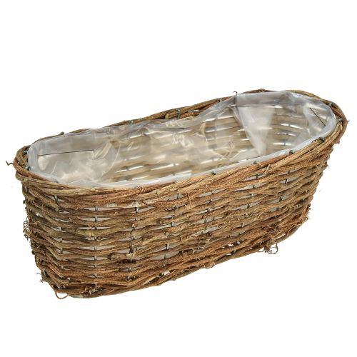 Artikel Pflanzkorb Korb Oval Rebe Natur Pflanzschale L30cm