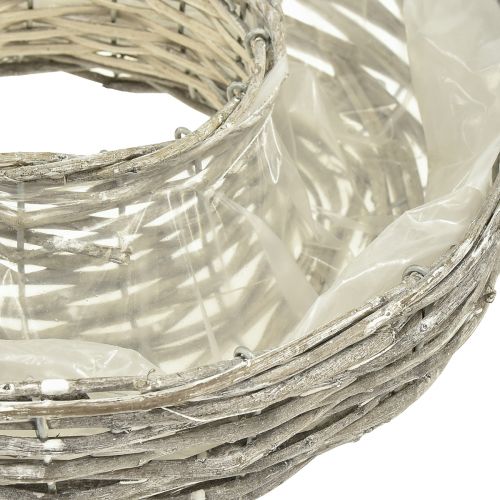 Artikel Pflanzschale Weide Weiß 2er-Set Ø25/30cm Dekorativ Zimmerpflanzen