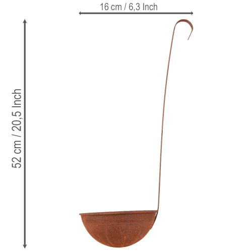 Artikel Pflanzschale Hängend Küchendeko Kelle Rost Ø16,5cm 2St