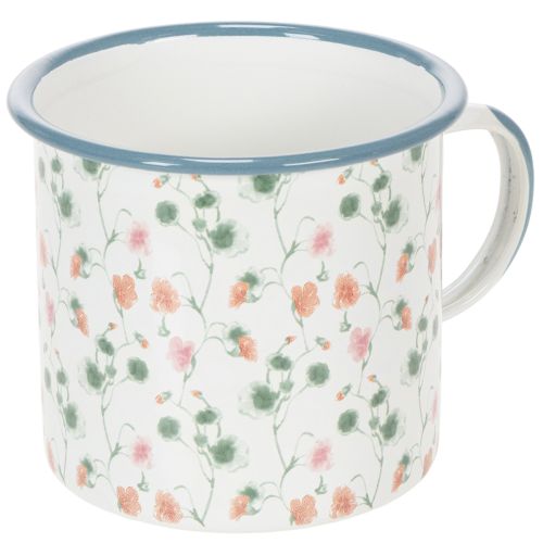 Pflanztasse Emaille Deko Tasse Blumenmotive Ø11cm kaufen | Floristik24.de