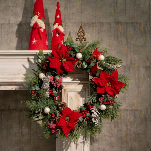 Artikel Prächtiger Weihnachtsstern - Poinsettia in Rot – 46 cm 6St 2 Bund