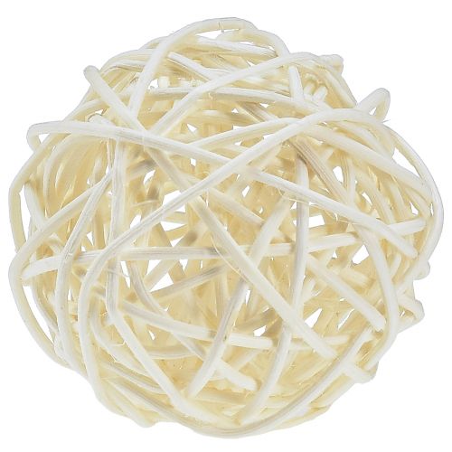 Rattanball gebleicht Tischdeko Rattan Creme Ø5cm 24 St kaufen | Floristik24.de