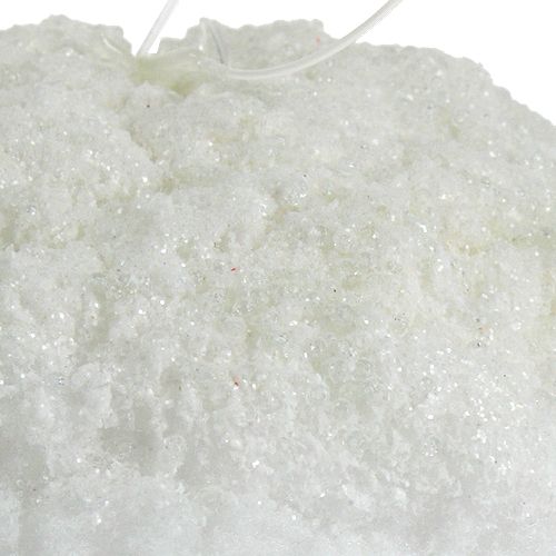 Floristik24 Schneeball mit Glitzer, Weiß Ø20cm