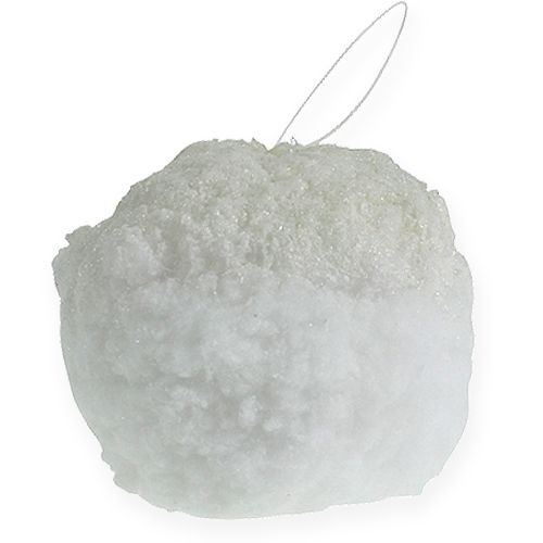 Schneeball mit Glitzer Weiß 25 cm