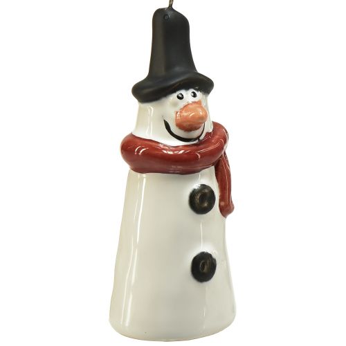 Artikel Fröhliche Schneemann-Hängedeko – Weiß mit rotem Schal und schwarzem Hut, 7.5 cm – Perfekt für festliche Weihnachtsbäume – 6 St