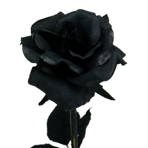 Rose Seidenblume Schwarz 63cm