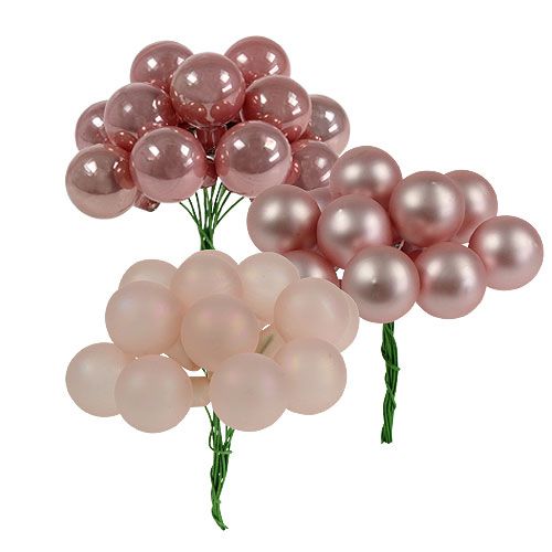 Floristik24 Spiegelbeeren Rosa Mix Ø20mm 140St