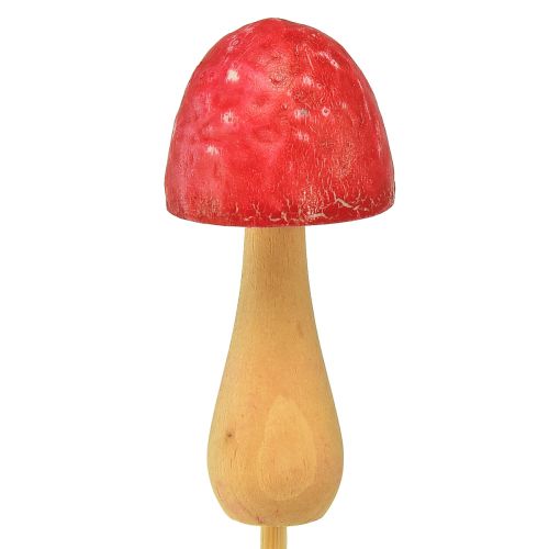 Artikel Blumenstecker Pilz Deko Holz Stecker Rot Ø2,5cm 8 St