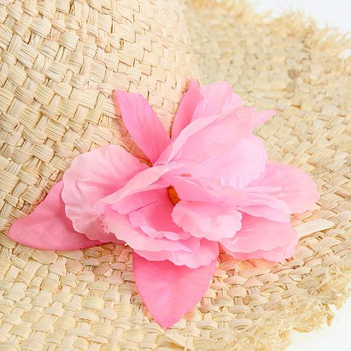 Floristik24 Strohhut mit Blume Ø40cm