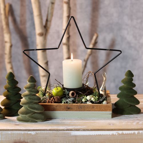 Artikel Tannenbaum Tischdeko Beflockte Tannen Grün 16,5cm 4 St