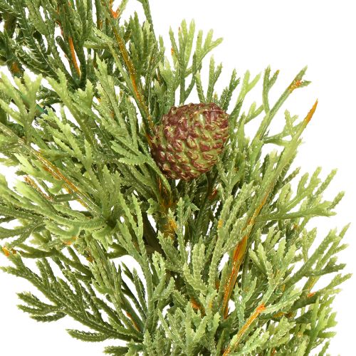 Artikel Tannenkranz künstlich mit Zapfen, Weihnachtsdeko, Türkranz, Ø36cm, Grün