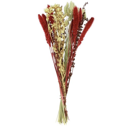 Floristik24 Trockenblumenstrauß Getreide Trockenstrauß Rot Gold 50cm