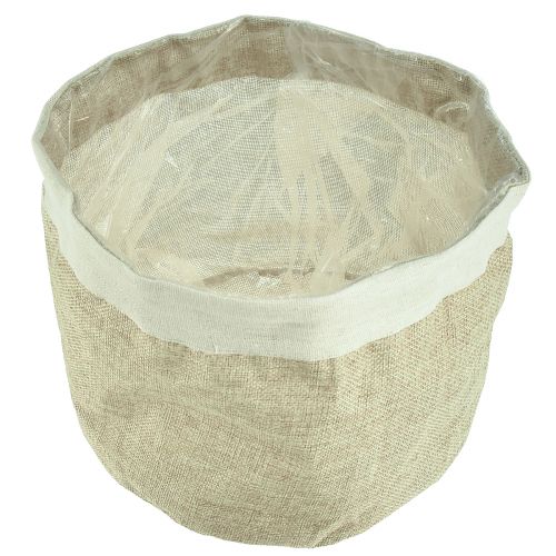Artikel Übertopf Jute Stoffkörbchen Utensilo Natur Ø21cm H19cm 3St