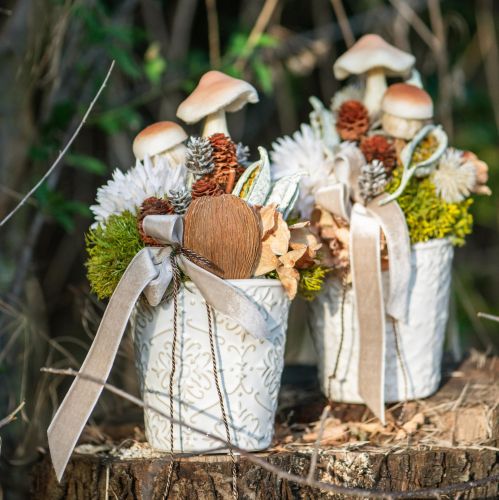 Artikel Übertopf Keramik Pflanztopf Weiß Ø7cm H8cm 4St