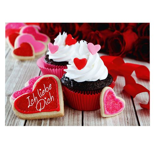 Floristik24 Klappkarte "Ich liebe dich" mit Briefumschlag 6St