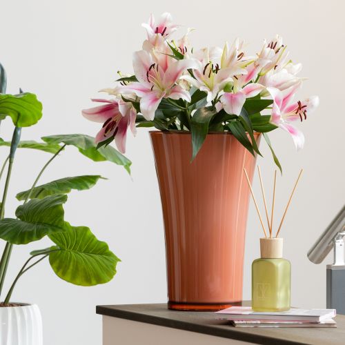 Floristik24 Vase Rosa Bodenvase Deko Vase Fizzy Siena Ø28,5cm H45cm