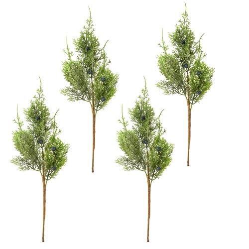 Artikel Wacholder Kunstzweige mit Beeren Grün Blau 42cm 4er Set Deko Weihnachten