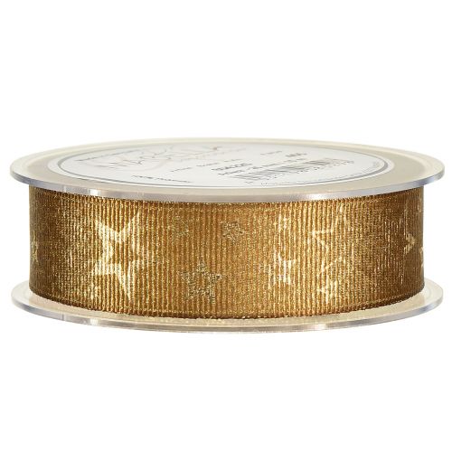 Artikel Weihnachtsband Gold Schmuckband mit Sternen B25mm L15m