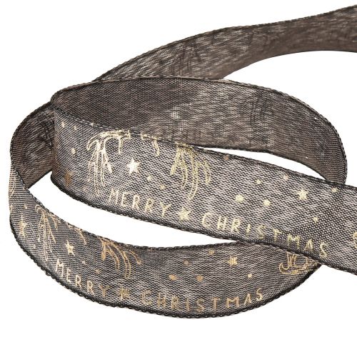 Artikel Weihnachtsband Stern Geweih Deko Braun Gold B25mm L15m