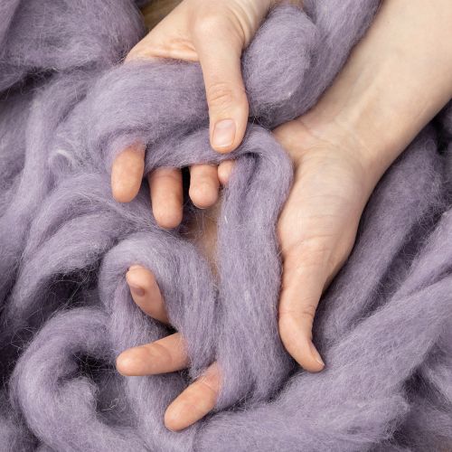 Artikel Wolllunte Wollband Helllila 10m Dekowolle für Floristik & Basteln