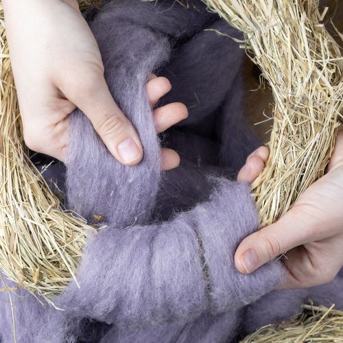 Artikel Wolllunte Wollband Helllila 10m Dekowolle für Floristik & Basteln