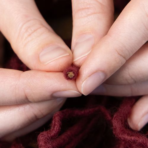 Artikel Dochtfaden Wollkordel Bordeaux 55m Schnur Floristik Basteln DIY