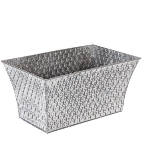 Zinkschale mit Rautenmuster 30cm×18cm H15cm kaufen | Floristik24.de