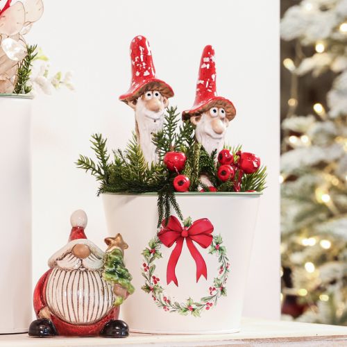 Artikel Zwerg zum Stecken Figur mit langem Bart und Pilzhut Deko 17cm 2St