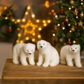 Eisbär Deko Figuren stehend und sitzend Weiß 16/20cm 3St | Floristik24.de