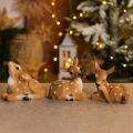 Reh Deko Rehkitz Figur liegend Tischdeko 13×6,5×12cm 3St | Floristik24.de