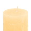 Floristik24 Durchgefärbte Kerzen Apricot Hell Stumpen 50×100mm 4St