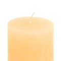 Kerzen Apricot Hell Durchgefärbte Stumpenkerzen 60×80mm 4St