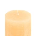Floristik24 Kerzen Apricot Hell Durchgefärbt Stumpenkerzen 85×120mm 2St