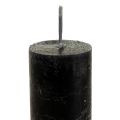 Stabkerzen durchgefärbt Schwarze Kerzen 34×240mm 4 St | Floristik24.de