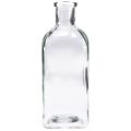 Floristik24 Deko Flaschen Eckig Mini Vasen Glas Klar 7x7x18cm 6St
