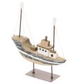 Floristik24 Schiff Deko maritim Holz mit Standfuß 20cm