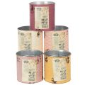 Deko Dose Shabby Chic Metall Ø11cm H10,5cm Verschiedene Farben | Floristik24.de