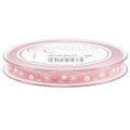 Floristik24 Geschenkband Blumen Dekoband Rosa Band 10mm 15m